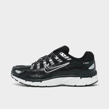 Men's Nike P-6000 Casual Shoes - Black/White/Metallic Silver/Black