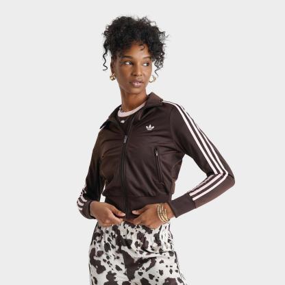 Women's adidas Originals adicolor Classic Firebird Track Top - Aurora Coffee/Sandy Pink - view 1