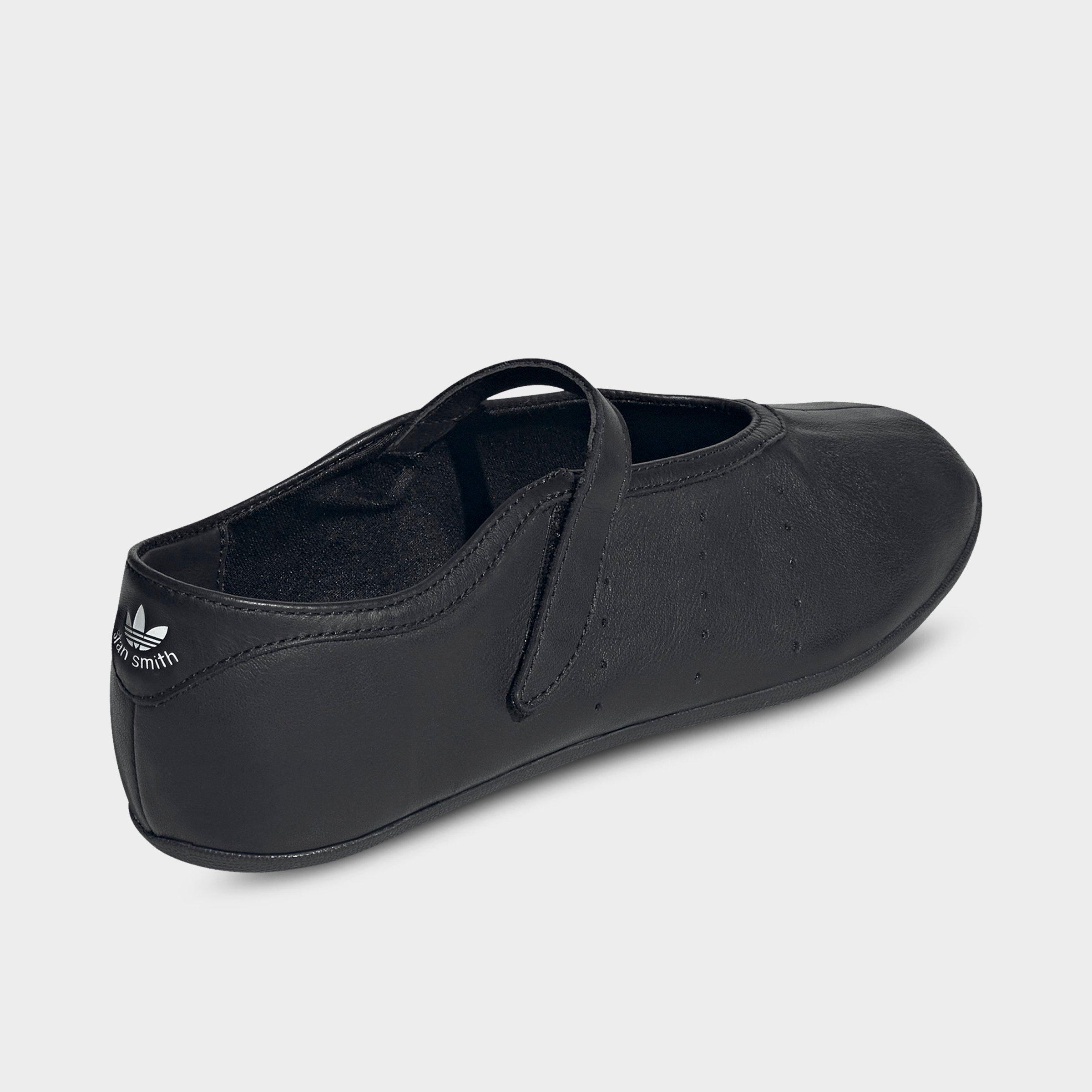 Women's adidas Originals Stan Smith Lo Ballet Shoes - Core Black/Core Black/Core Black - Back view