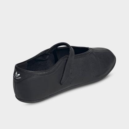 Women's adidas Originals Stan Smith Lo Ballet Shoes - Core Black/Core Black/Core Black - Back view