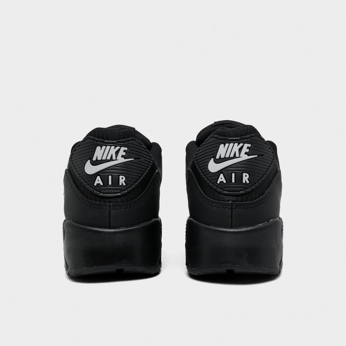 Men's Nithtke Air Max 90 Casual Shoes - Part 4 - Black/Wolf Grey - Back view