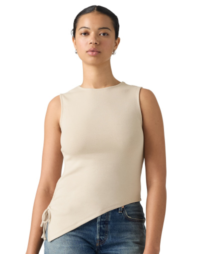 Levi's Women's Alila Asymmetrical Ribbed-Knit Tank Top - Chateau Gray