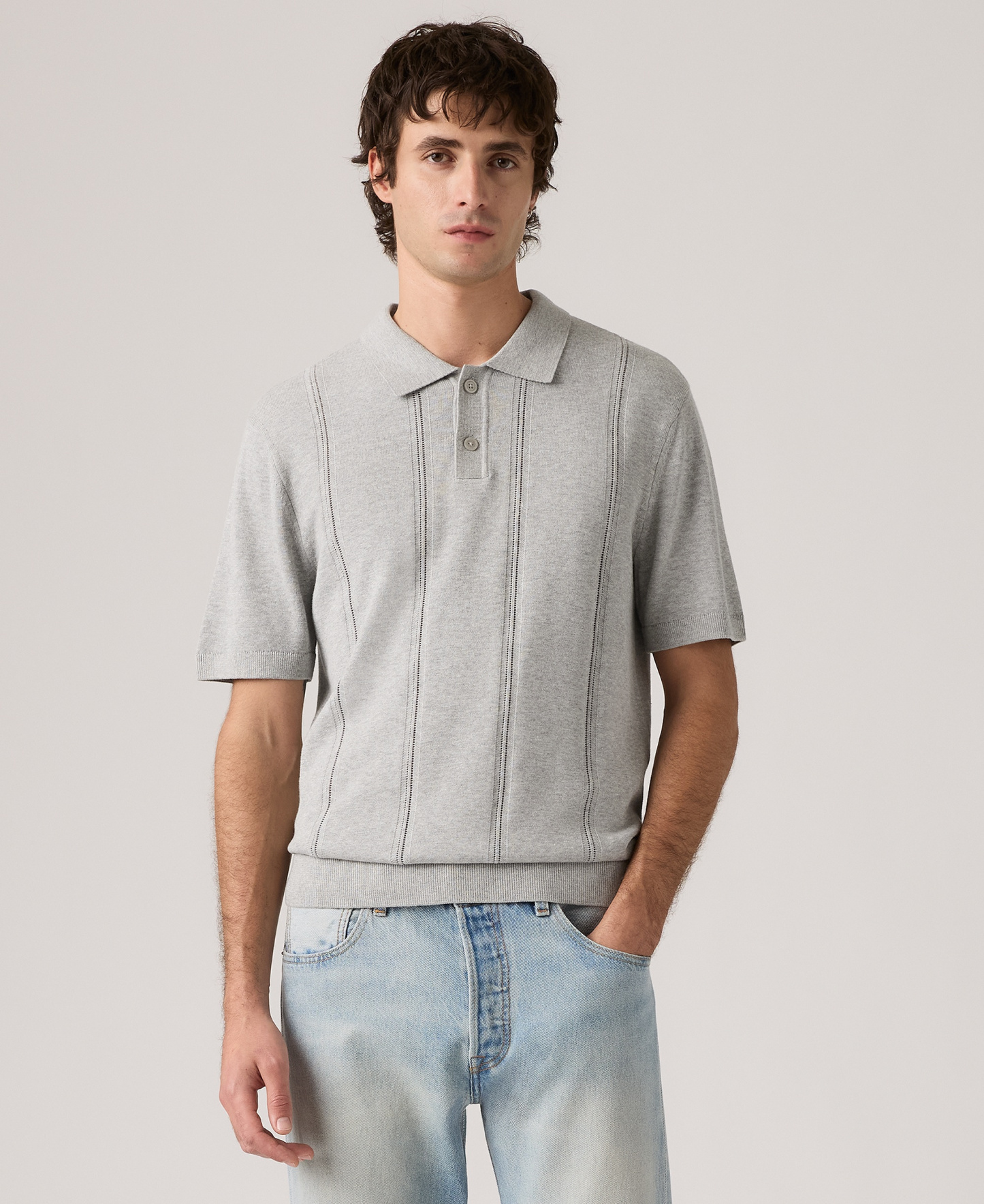 Levi's Men's Austin Polo Sweater - Gray