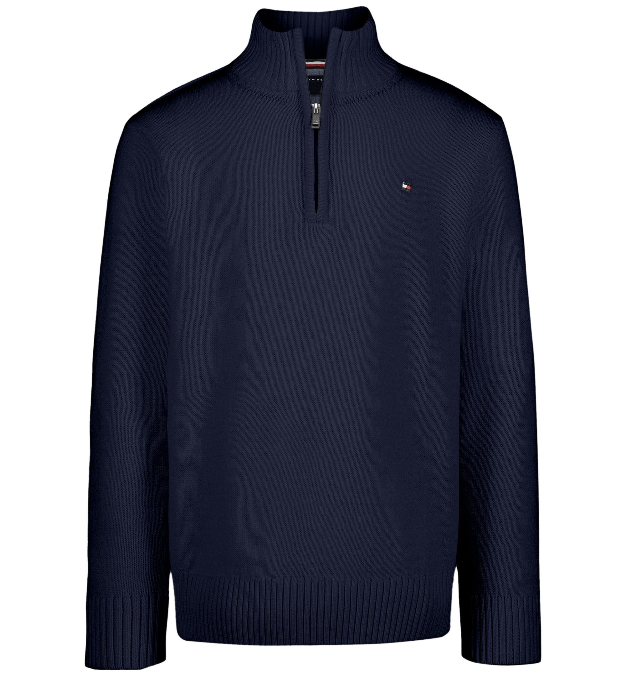 Tommy Hilfiger Boys' 8-20 Zipneck Cotton Quarter-Zip Sweater - Navy Blazer