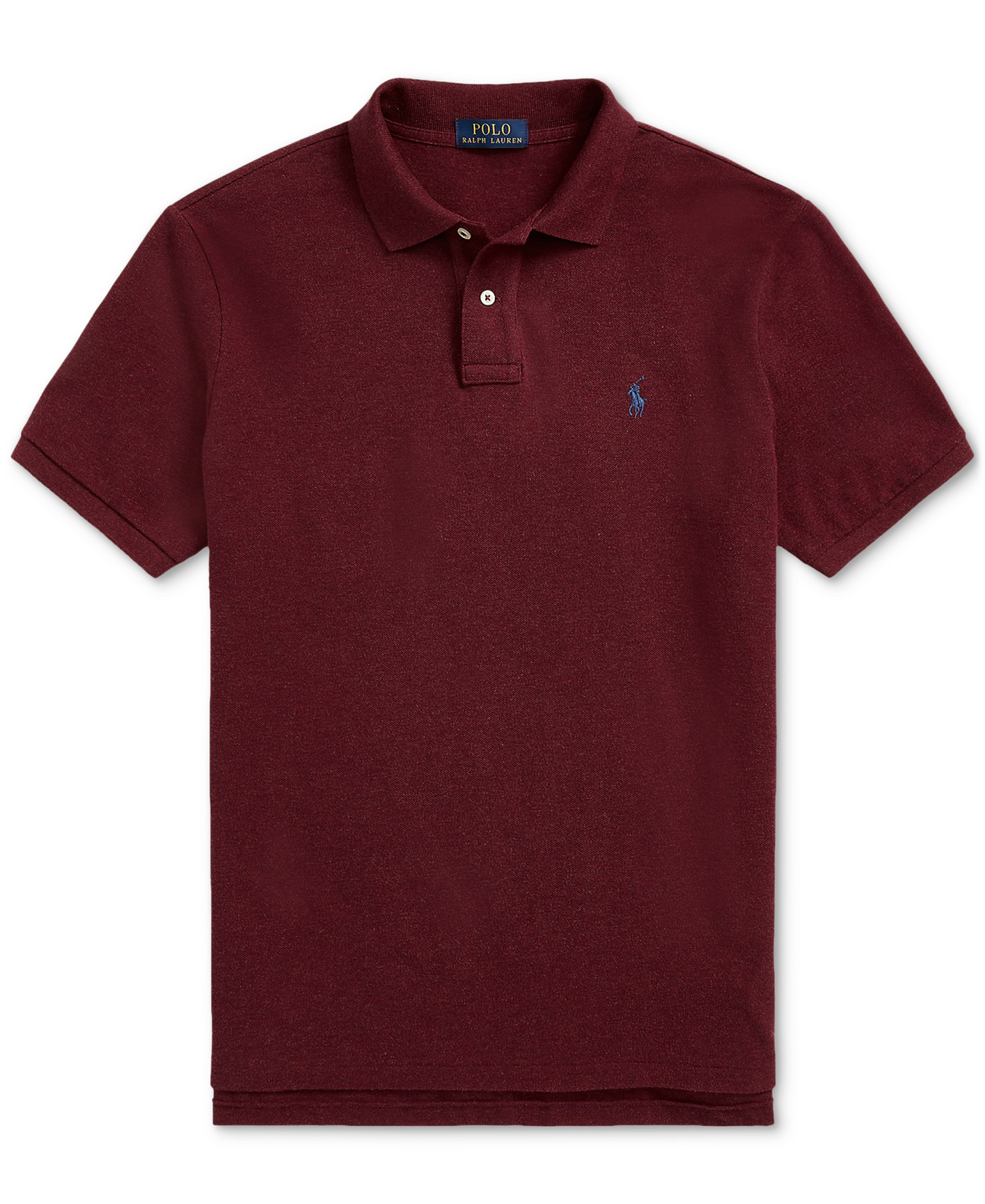 Polo Ralph Lauren Men's Custom Slim-Fit Mesh Polo Shirt - Spring Wine Heather