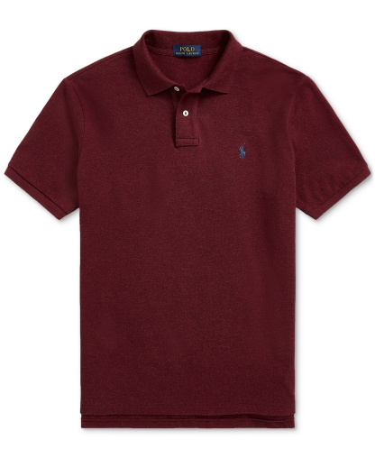 Polo Ralph Lauren Men's Custom Slim-Fit Mesh Polo Shirt - Spring Wine Heather