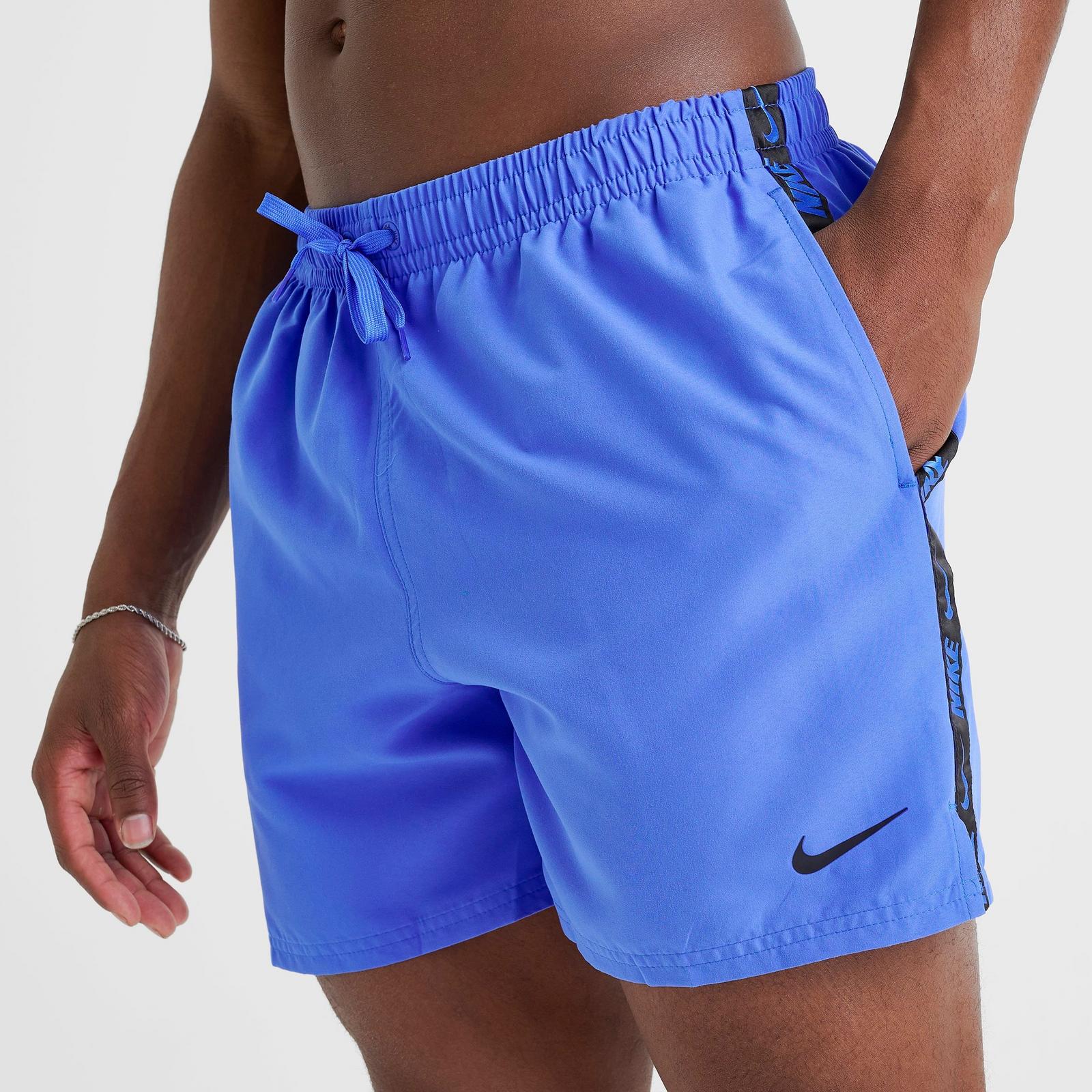 Men's Nike Swim Tape Volley Shorts - Royal/Black