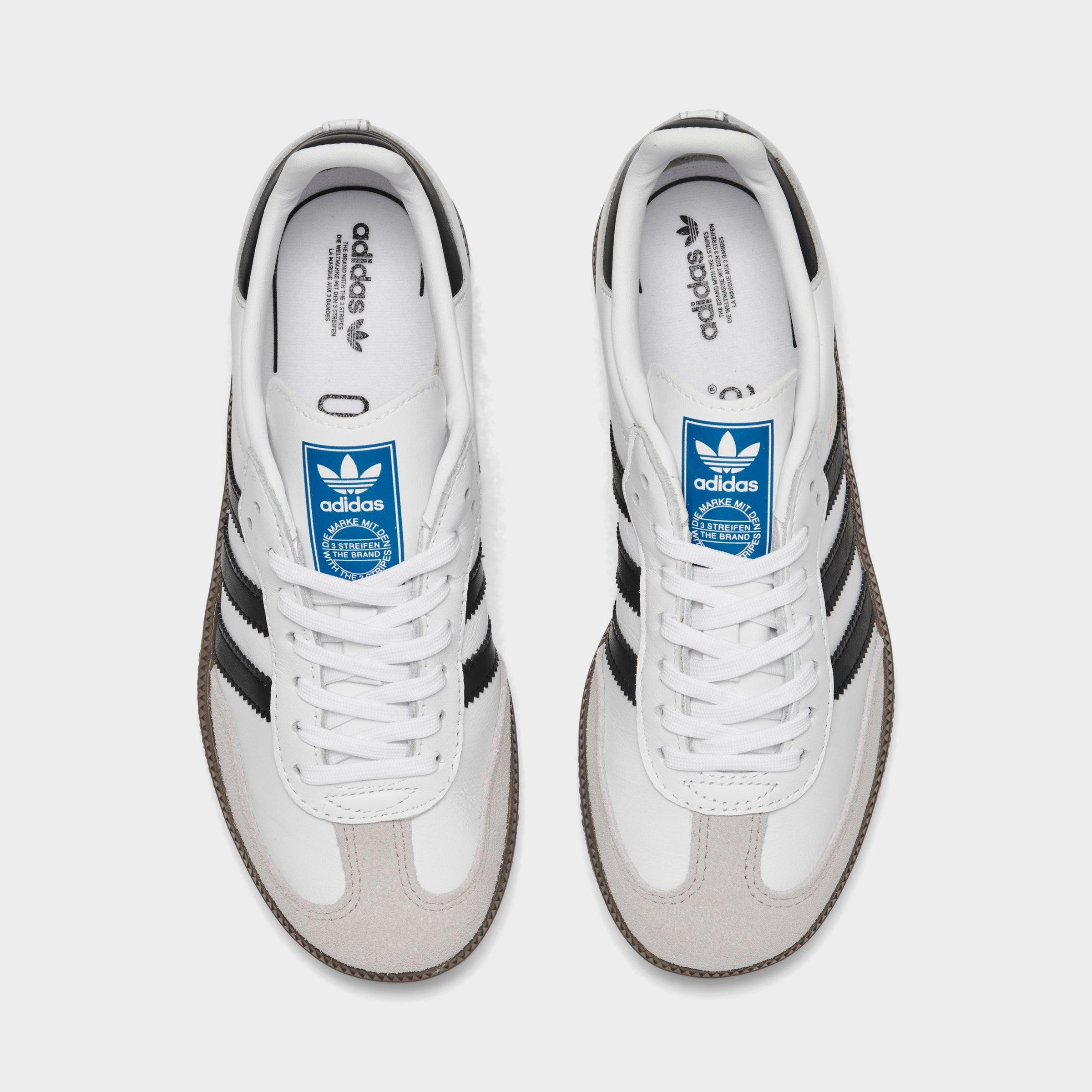 Little Kids' adidas Originals Samba OG Casual Shoes - Footwear White/Core Black/Gum 5 - Top view