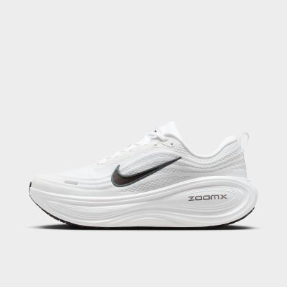 Men's Nithtke Vomero Plus Running Shoes - Part 1 - White/Dark Smoke Grey/Metallic Dark Grey/Black - Left shoe facing left. Outside of the shoe.