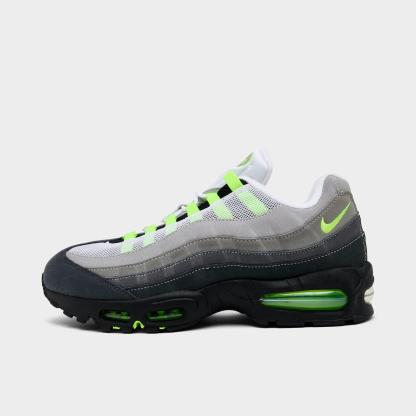 Men's Nithtke Air Max 95 Big Bubble Scorpion Casual Shoes - Part 3 - Black/Cool Grey/Neon Yellow - Left shoe facing left. Outside of the shoe.