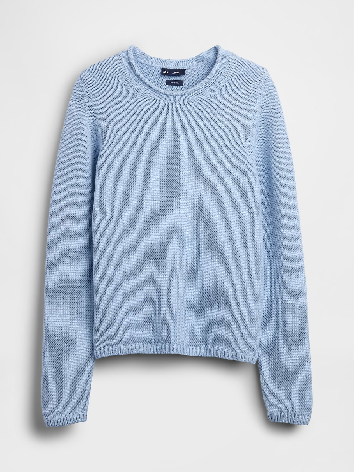 100% Cotton Rollneck Sweater - Sail blue