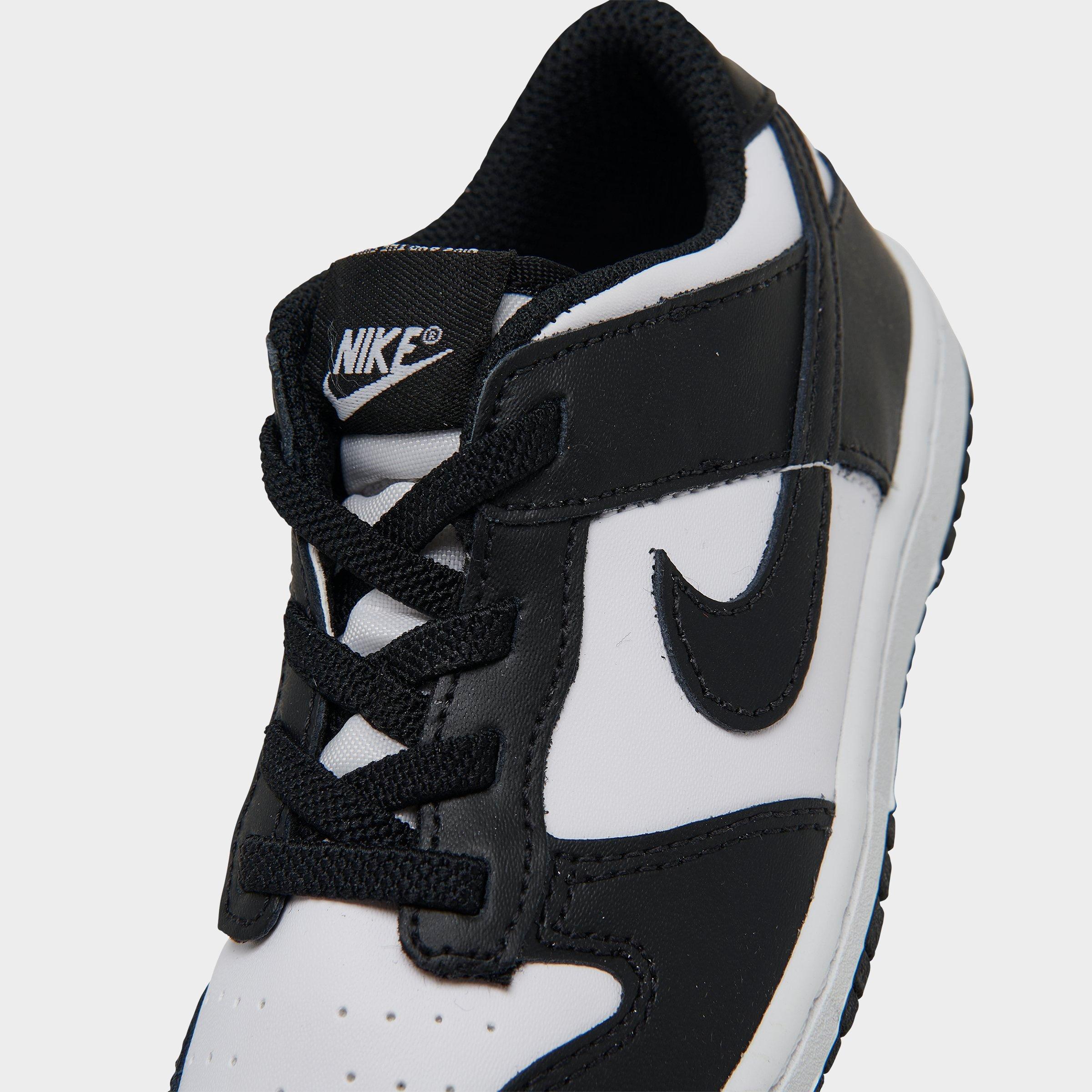 Kids' Toddler Nithtke Dunk Low Casual Shoes - White/Black/White - Detail shot