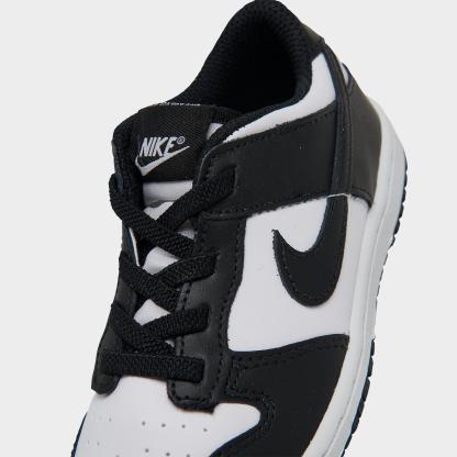 Kids' Toddler Nithtke Dunk Low Casual Shoes - White/Black/White - Detail shot