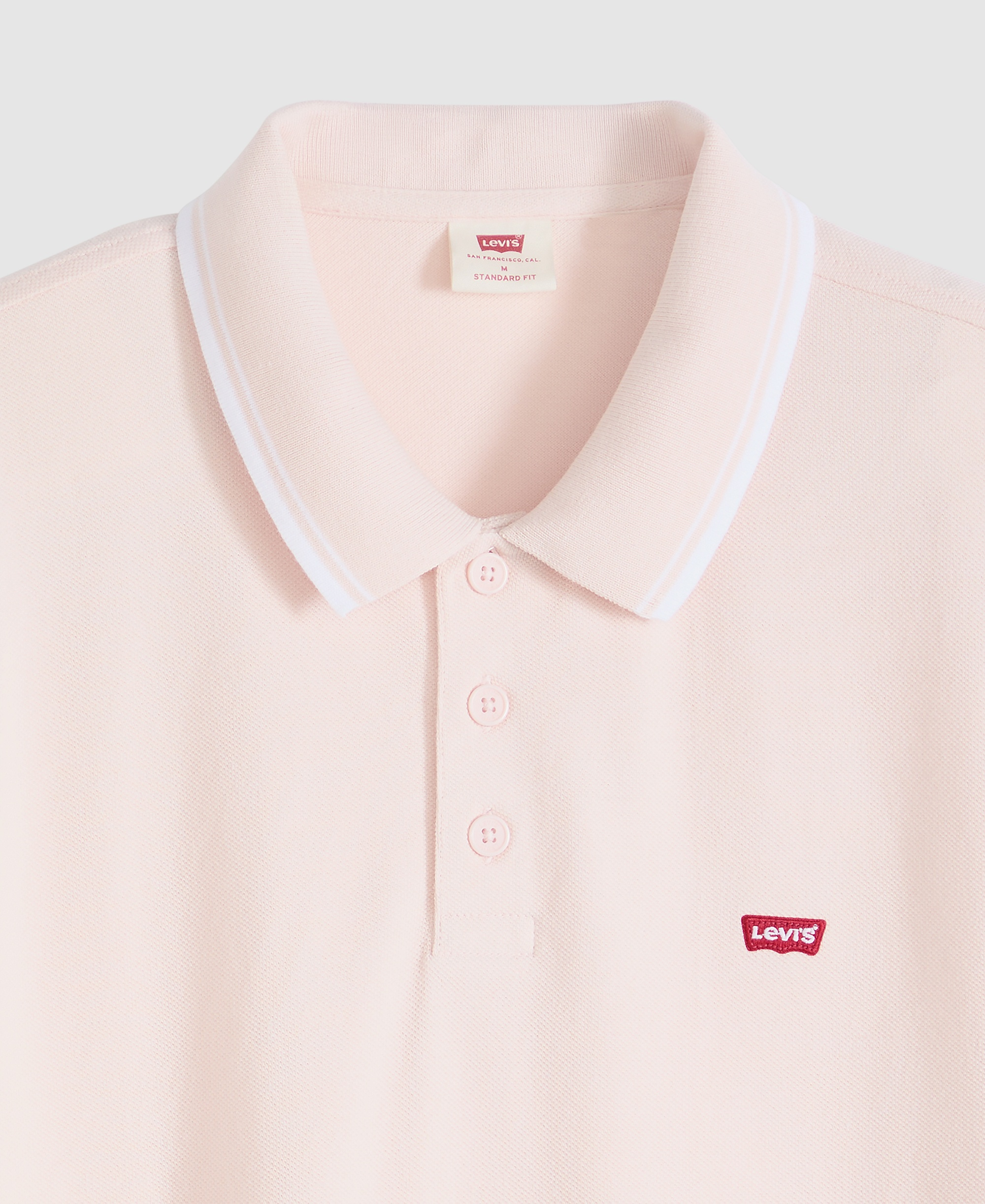 Levi's Men's Housemark Short-Sleeve Polo Shirt - Pink Stripe