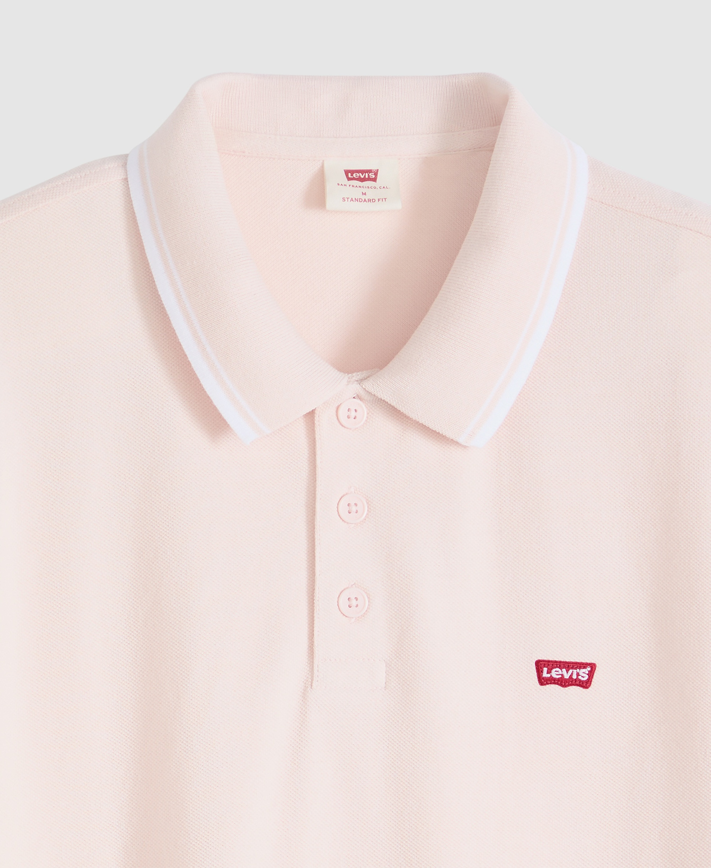 Levi's Men's Housemark Short-Sleeve Polo Shirt - Pink Stripe