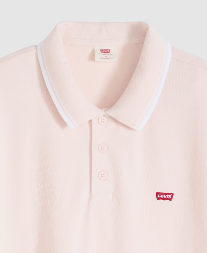 Levi's Men's Housemark Short-Sleeve Polo Shirt - Pink Stripe