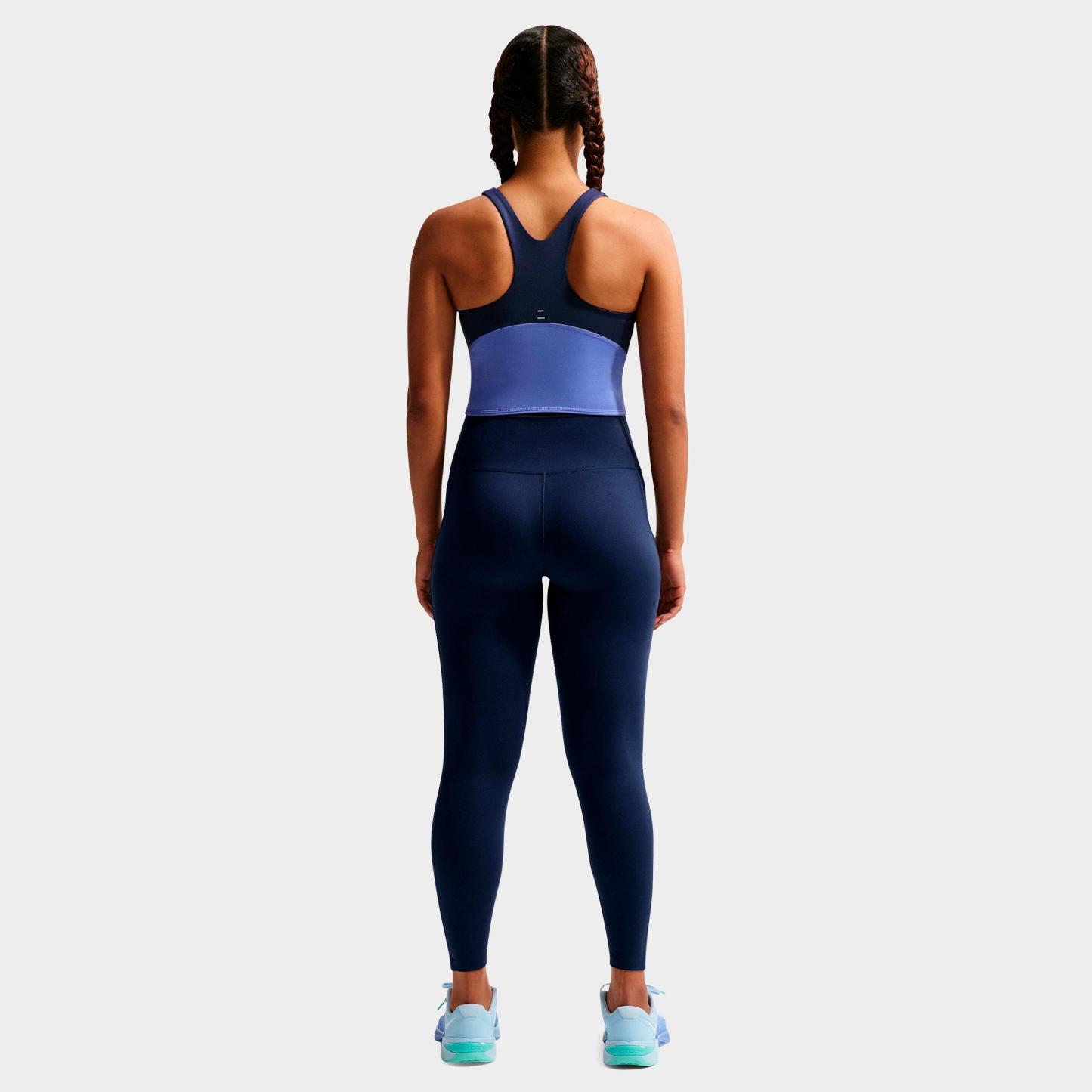 Women's Nithtke One Dri-FIT High-Rise 7/8 Training Tights - Midnight Navy/White