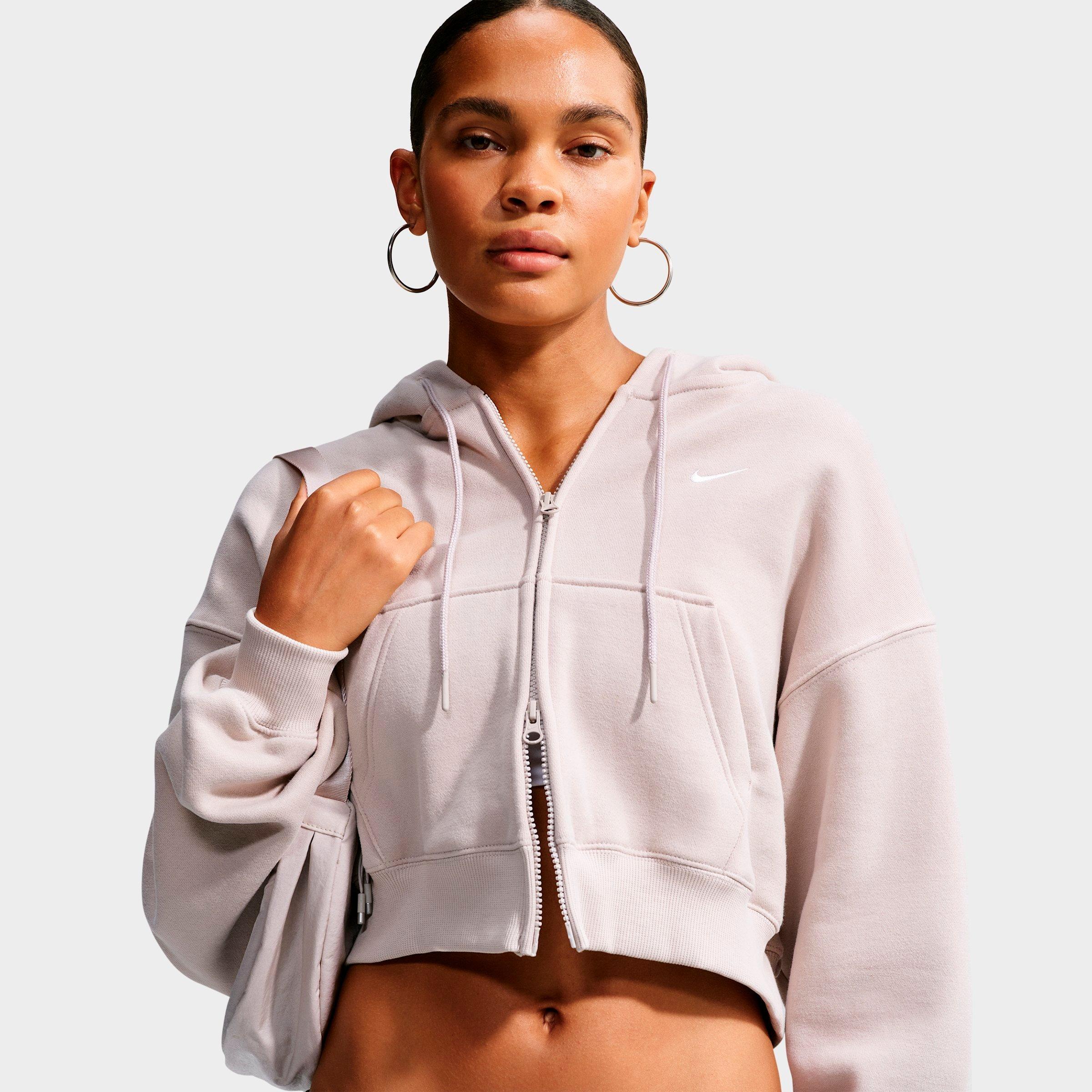 Women's Nithtke Studio Fleece Medium-Weight Oversized Cropped Full-Zip Hoodie - Cream II/Sail