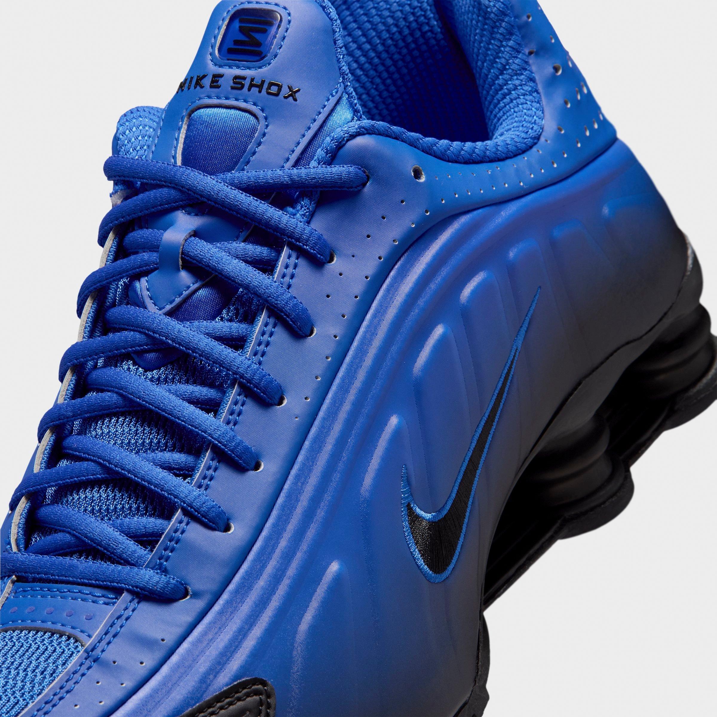 Men's Nithtke Shox R4 Casual Shoes - Racer Blue/Black/Black - Detail shot