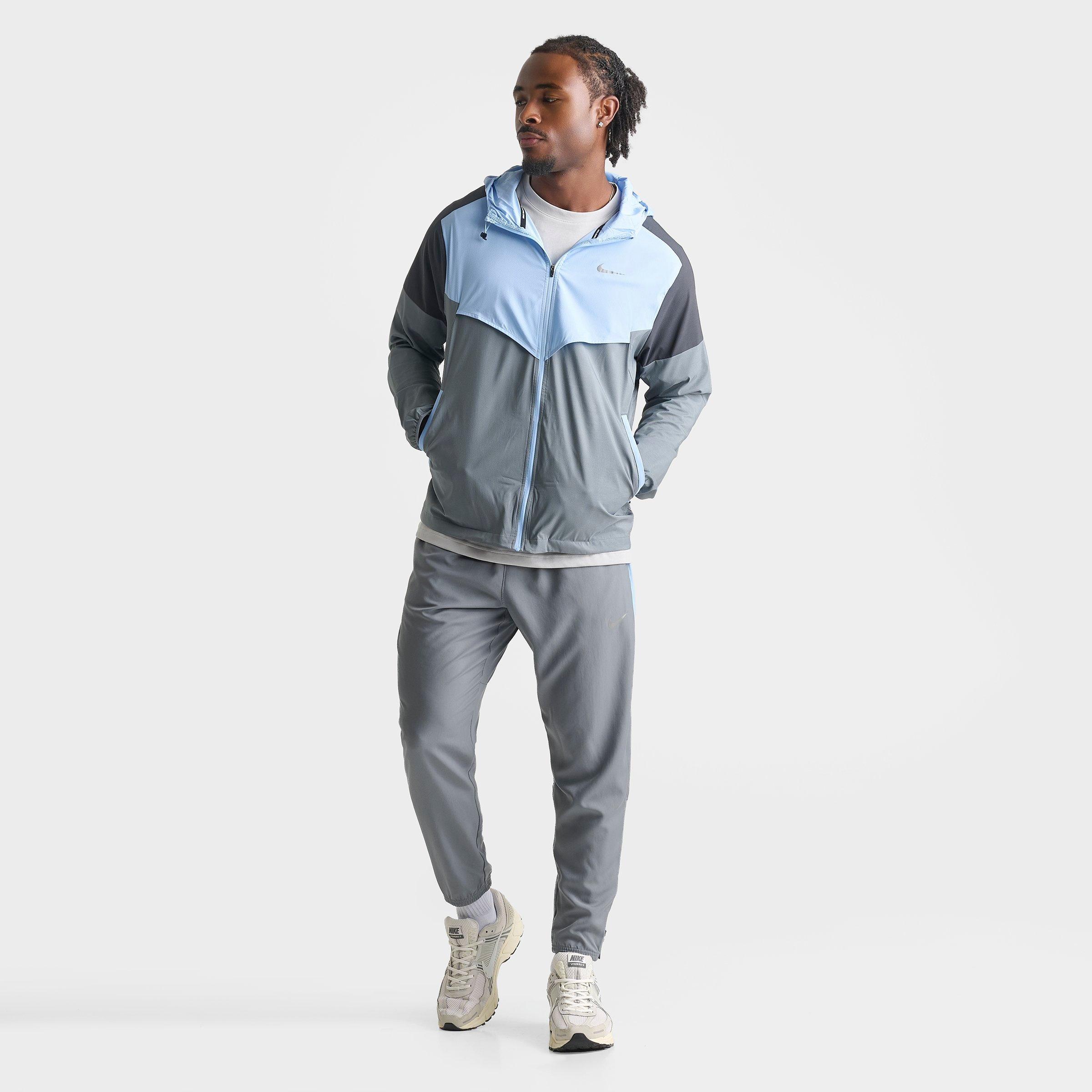 Men's Nithtke Impossibly Light Windrunner Running Jacket - Cool Grey/Psychic Blue/Anthracite