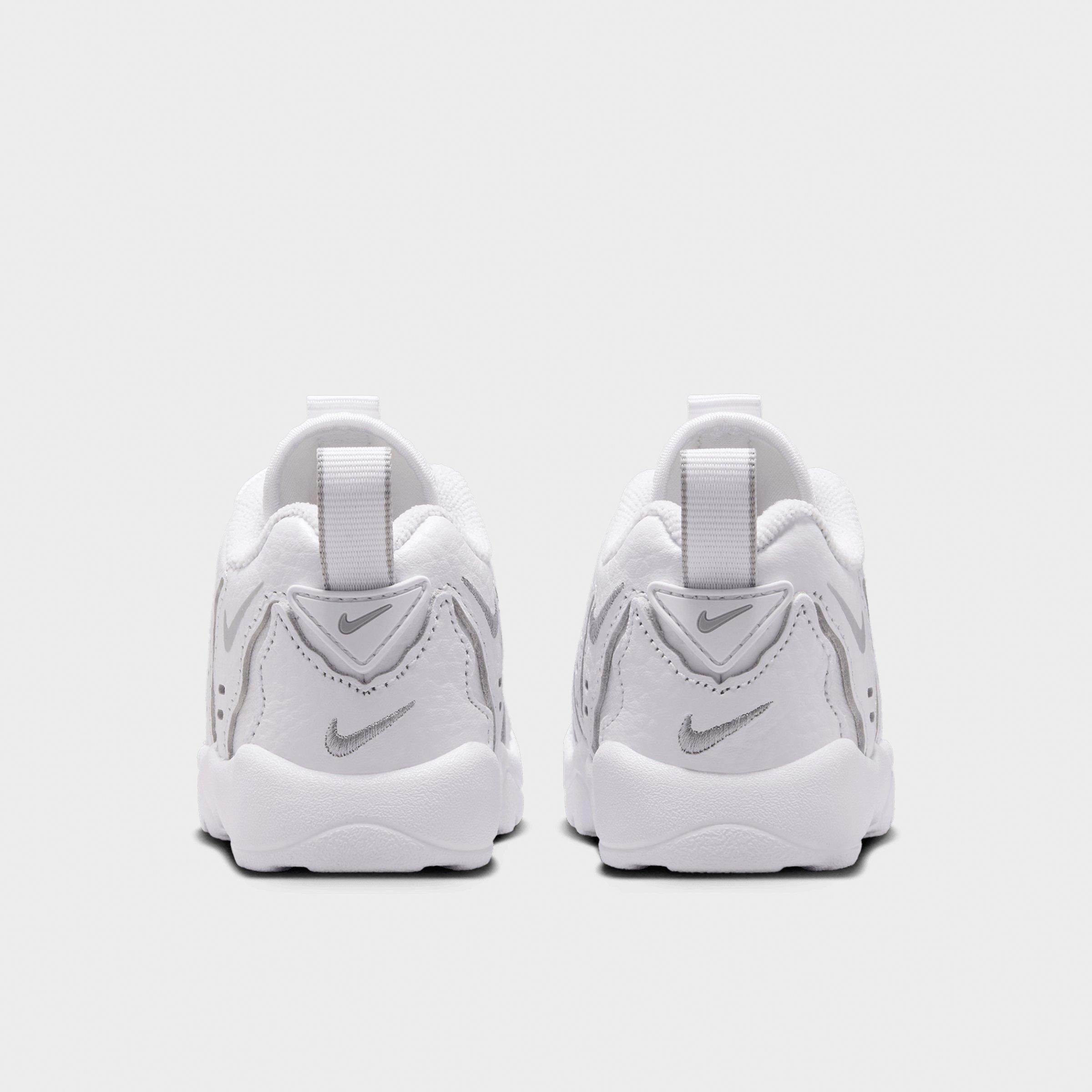 Kids' Toddler Nithtke Air DT Max ‘96 Low Casual Shoes - White/Metallic Silver/White/Light Smoke Grey - Back view