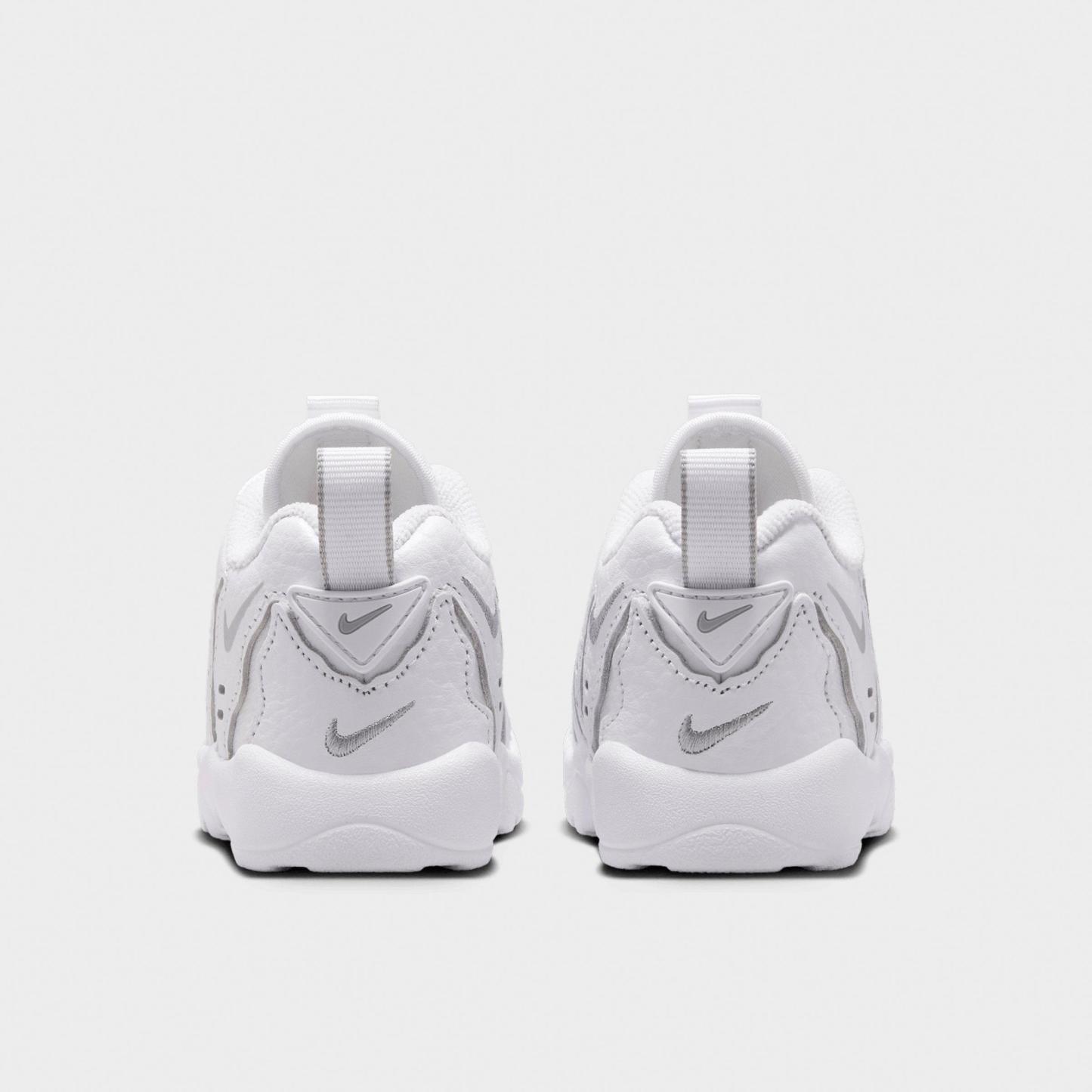 Kids' Toddler Nithtke Air DT Max ‘96 Low Casual Shoes - White/Metallic Silver/White/Light Smoke Grey - Back view