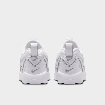 Kids' Toddler Nithtke Air DT Max ‘96 Low Casual Shoes - White/Metallic Silver/White/Light Smoke Grey - Back view