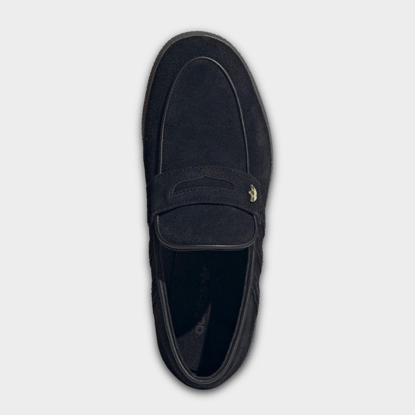 Women's adidas Originals Handball Spezial Loafer Casual Shoes - Part 1 - Core Black/Core Black/Gum - Top view