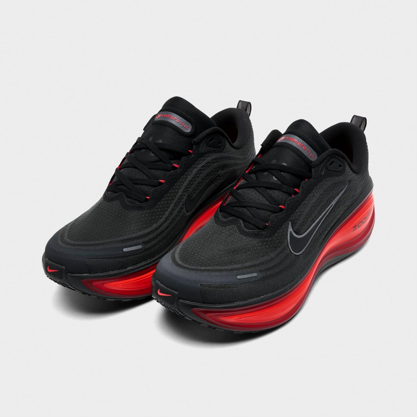 Men's Nithtke Vomero Plus Running Shoes - Part 2 - Anthracite/Bright Crimson/University Red/Black - Both shoes facing left