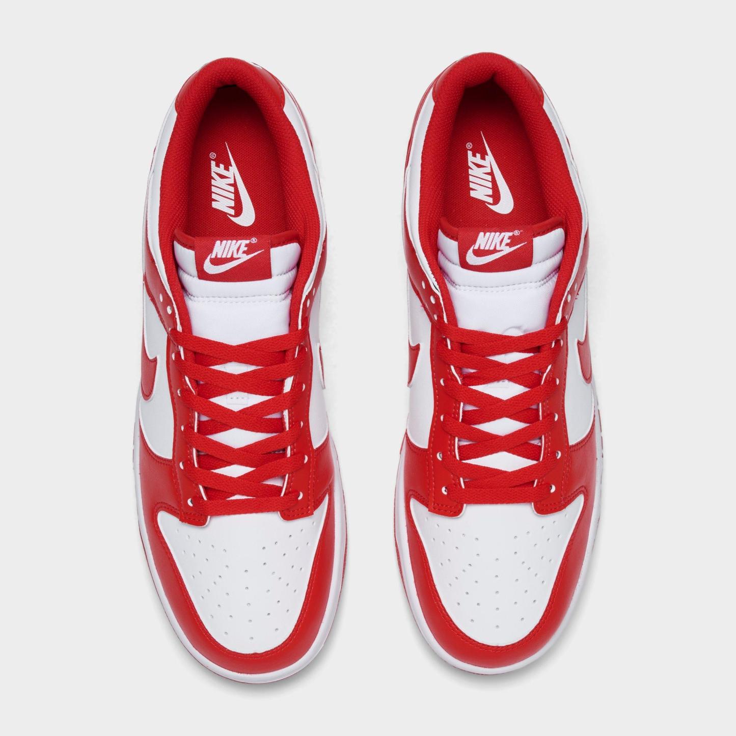 Men's Nithtke Dunk Low Retro Casual Shoes - Part 3 - White/University Red/White - Top view