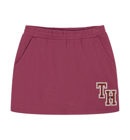 Tommy Hilfiger Girls' 7-16 Elastic Waistband Skirt - Berry Blast