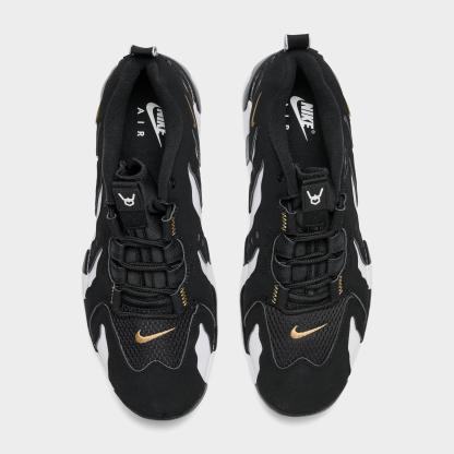 Men's Nithtke Air DT Max '96 Low Casual Shoes - Black/White/Metallic Gold - Top view