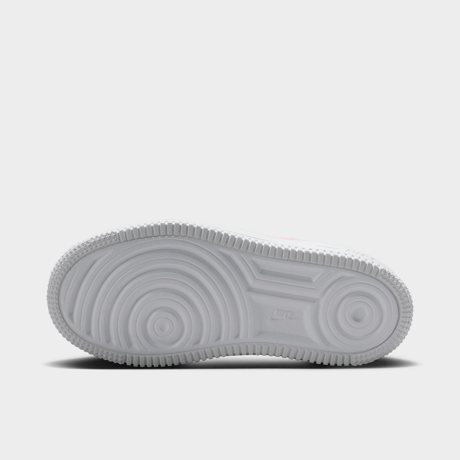 Little Kids' Nike Force 1 Casual Shoes - White/White/Medium Soft Pink