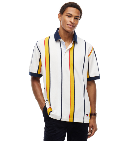 Tommy Hilfiger Men's American Icons Stripe Polo Cotton Piqué Classic-Fit Polo Shirt, Macy’s Exclusive - Herald Stripe