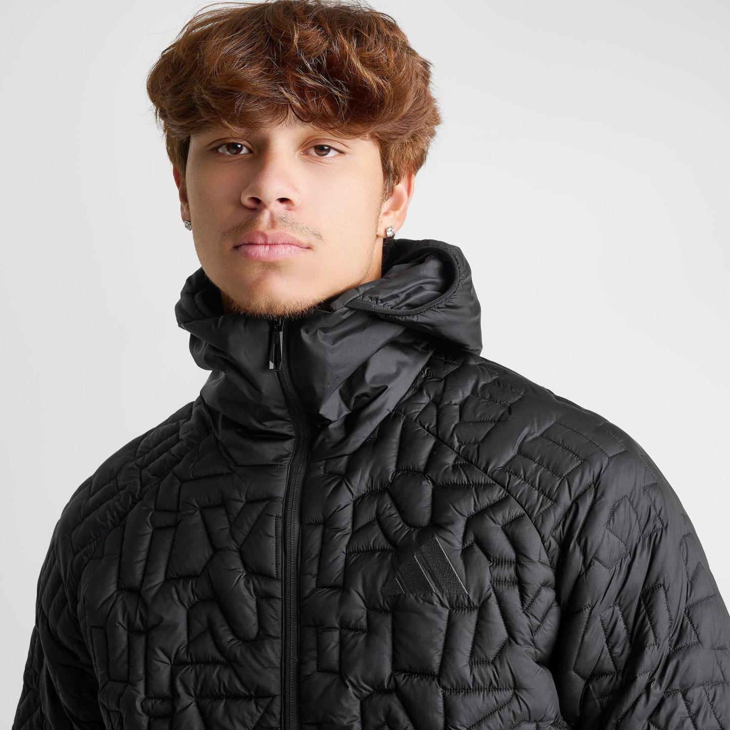 Men's adidas Terrex Xperior Primaloft Loose Fill Insulated Hooded Jacket - Black