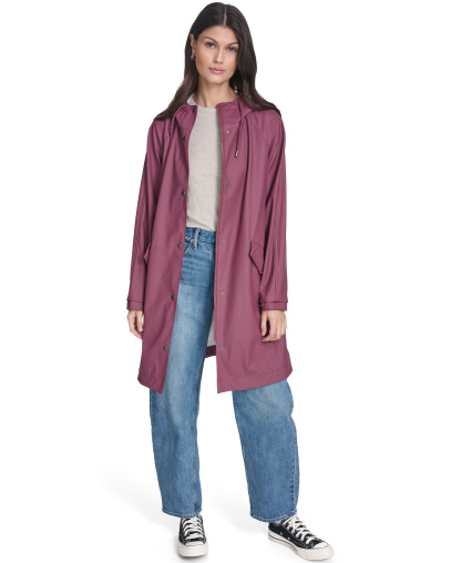Levi's Women's Raglan Sleeve Rain Jacket - Berry