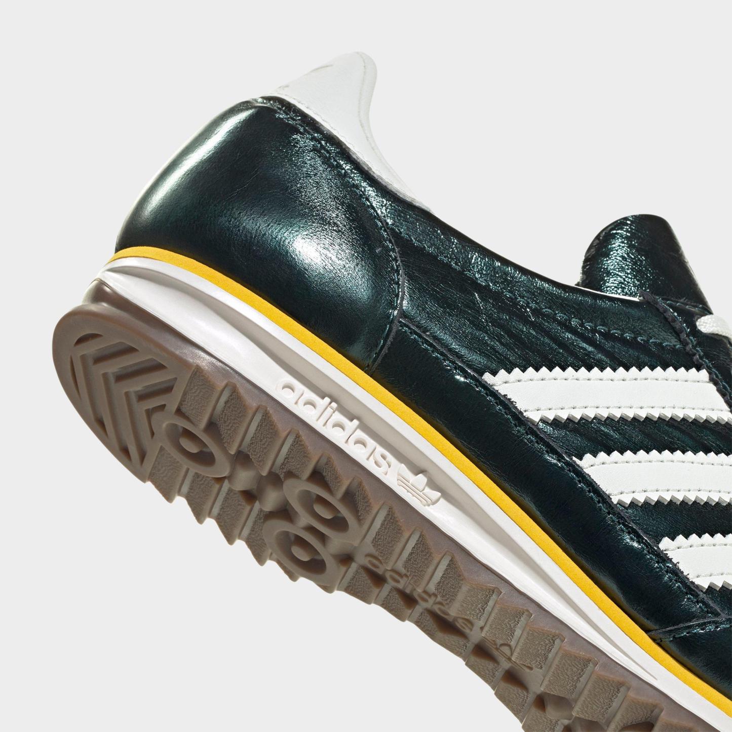 Women's adidas Originals SL 72 OG Pony Print Casual Shoes - Rich Green/Off White/Gum - Detail shot