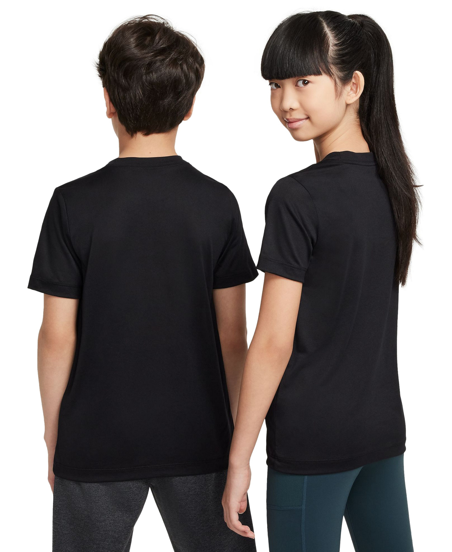 Nike Boys' and Girls' 6-20 Legend Dri-FIT Logo Graphic T-Shirt - Black