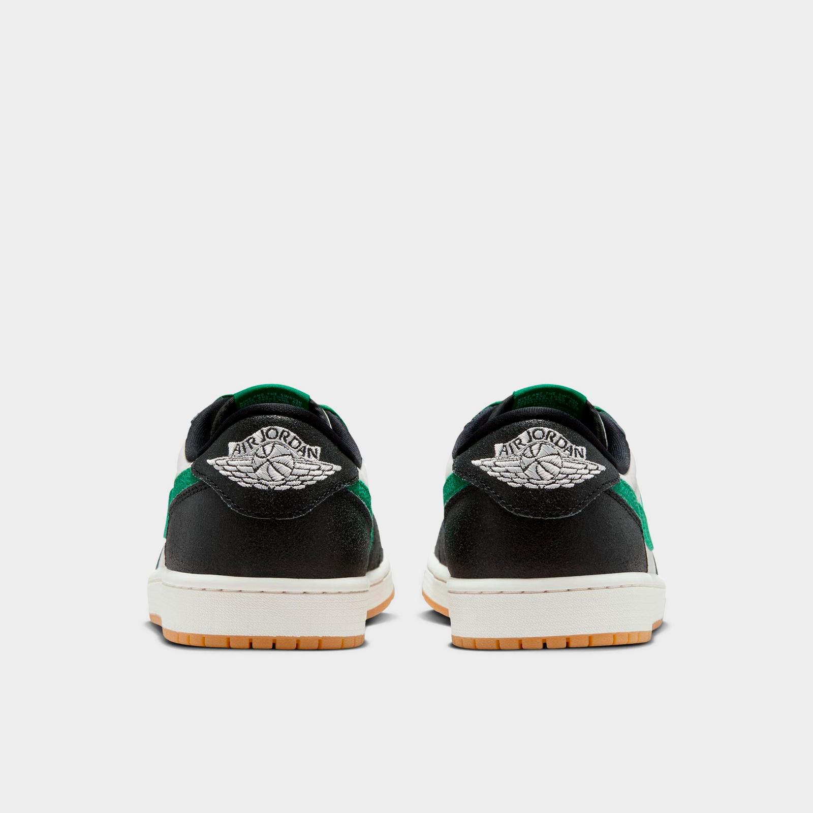 Men's Air Jordan Retro 1 Low OG Casual Shoes - Phantom/Pine Green/Black - view 4