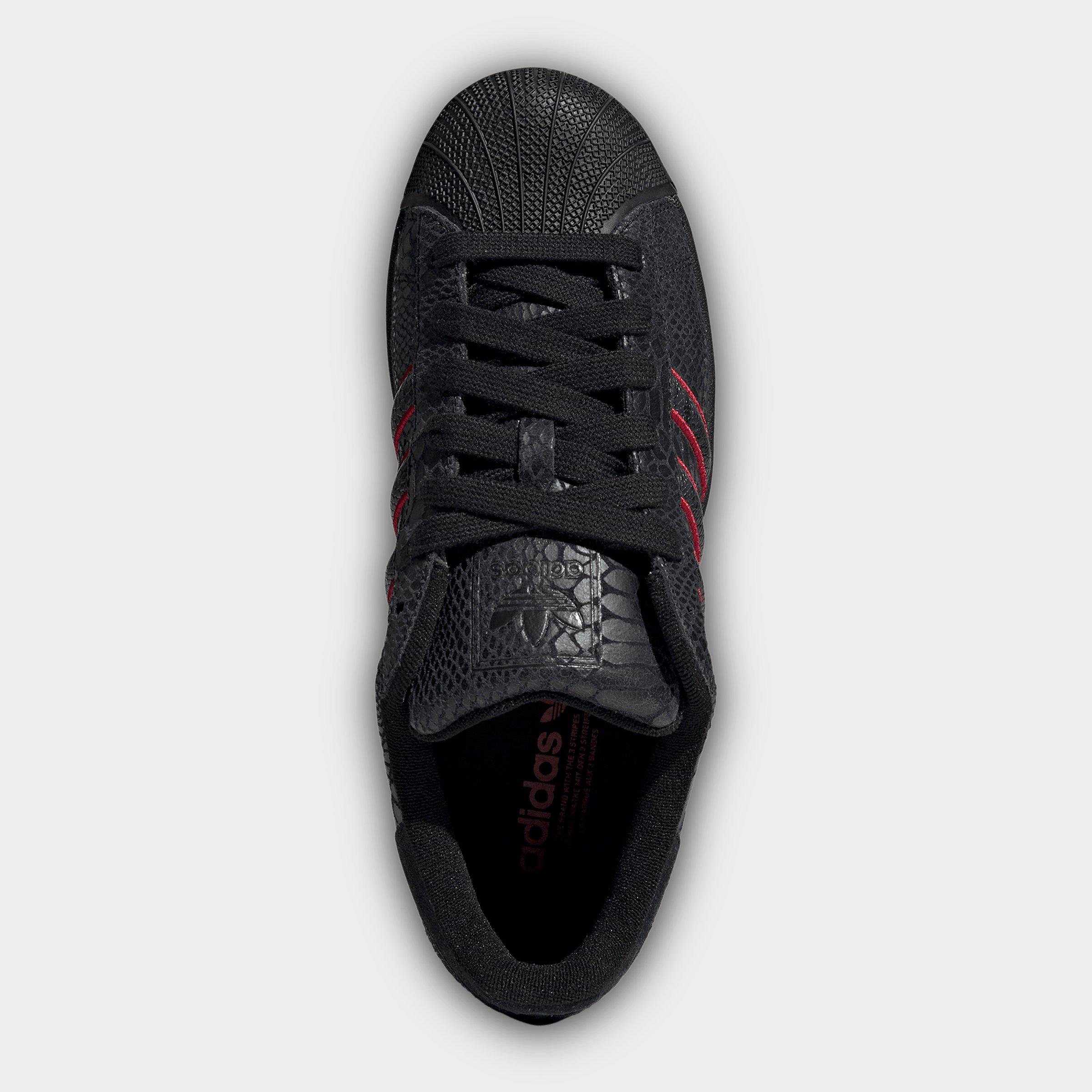 Men's adidas Originals Superstar II Casual Shoes - Part 1 - Core Black/Team Victory Red/Utility Black - Top view