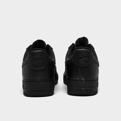 Women's Nithtke Air Force 1 Low Casual Shoes - Black/Black/Black - Back view