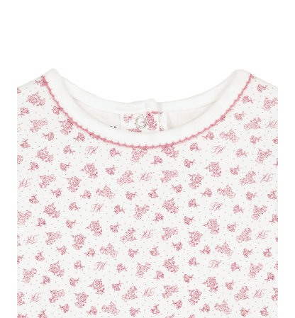 Tommy Hilfiger Baby Girls' Long-Sleeve Bodysuit and Jumper, 2-Piece Set - Malaga/White print