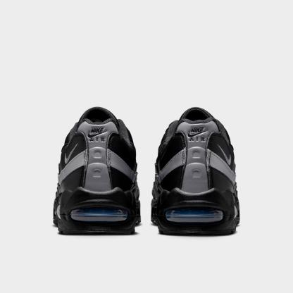 Men's Nike Air Max 95 Big Bubble Casual Shoes - Black/Black/White/Metallic Silver