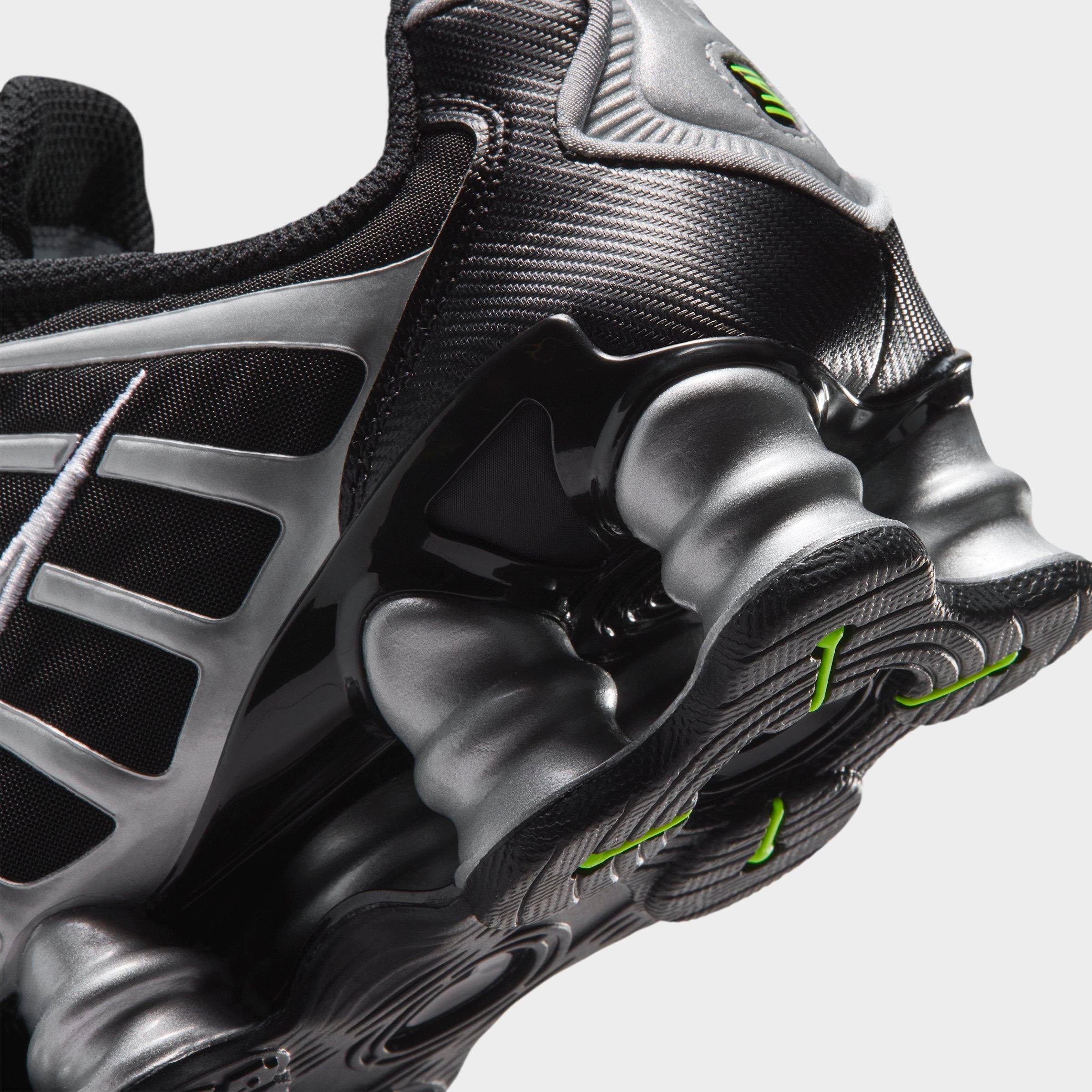 Big Kids' Nithtke Shox TL Casual Shoes - Black/Volt Ice/Photon Dust/Metallic Silver - Detail shot