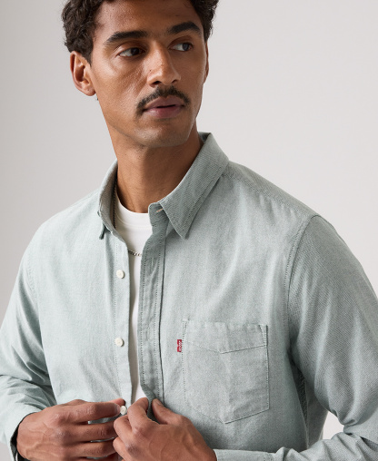 Levi's Men's Classic Pocket Regular-Fit Long-Sleeve Shirt - Dusty Mint