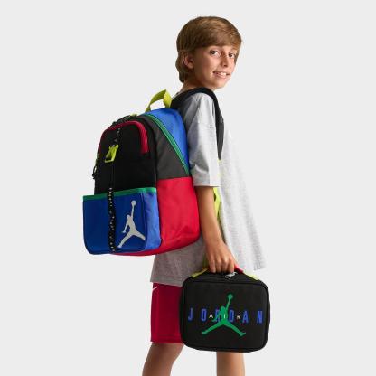 Kids' Air Jordan Lunch Bag (3L) and Backpack (18L) - Black/Game Royal - view 1