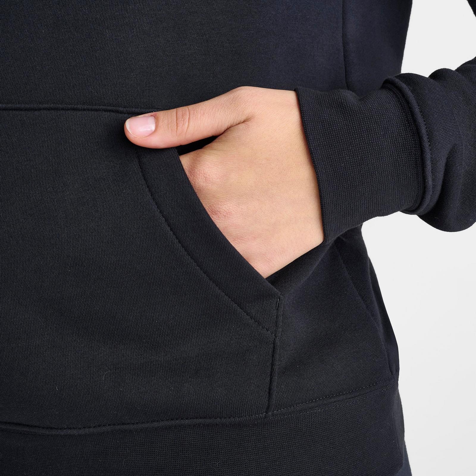 Women's Nike Sportswear Club Fleece Pullover Hoodie - Black/White
