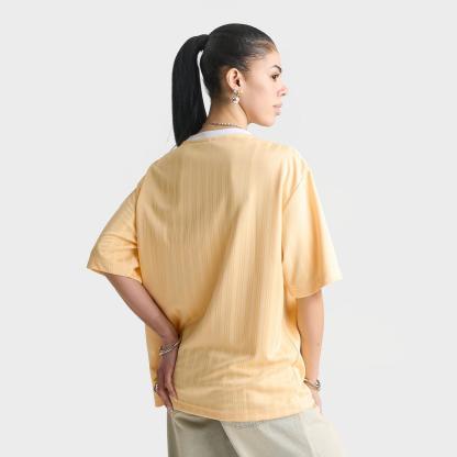 Women's adidas Originals 3 Stripes Oversized Soccer Jersey T-Shirt - Orange Tint - view 4
