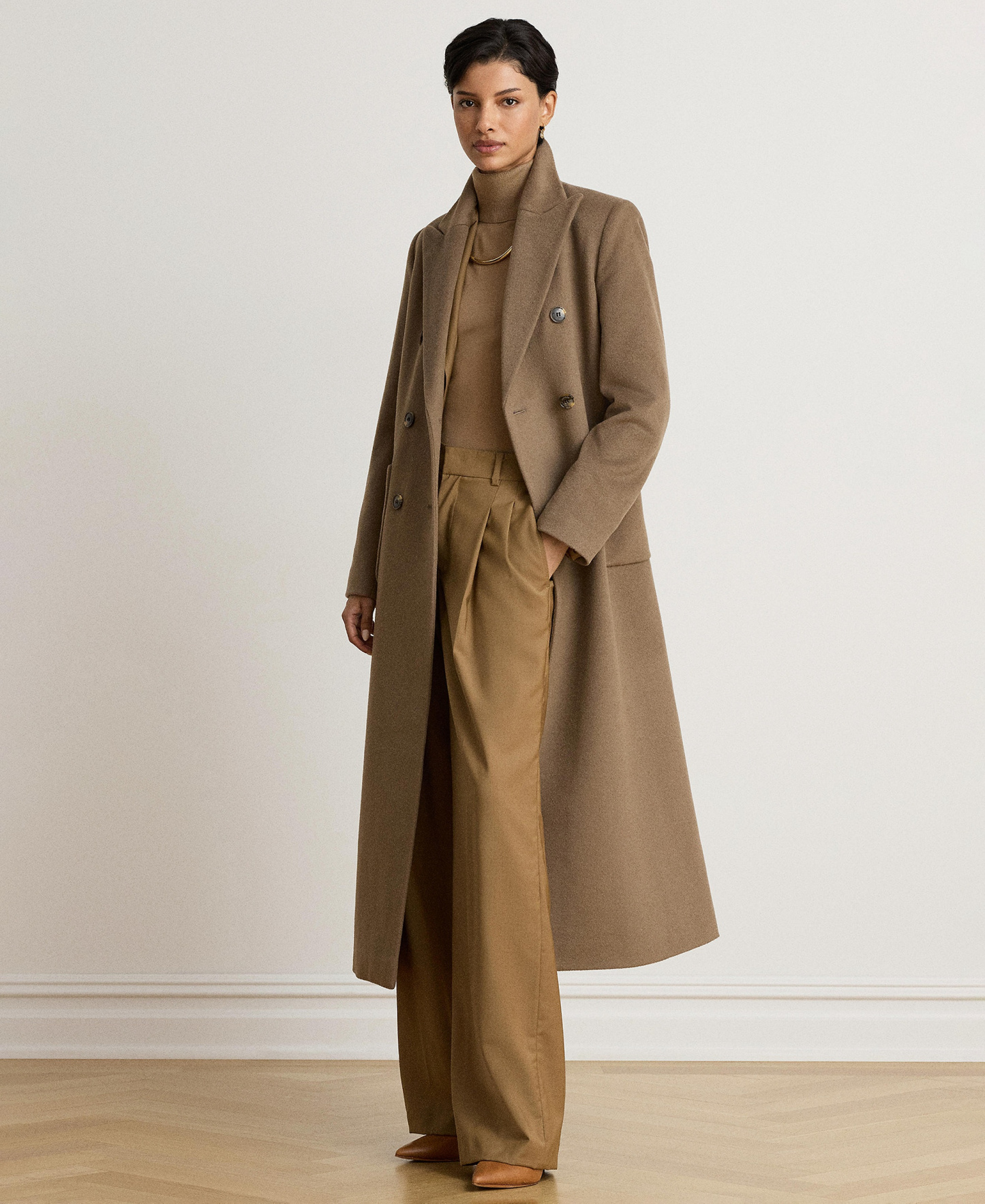 Lauren Ralph Lauren Women's Maxi Wool-Blend Coat - Truffle