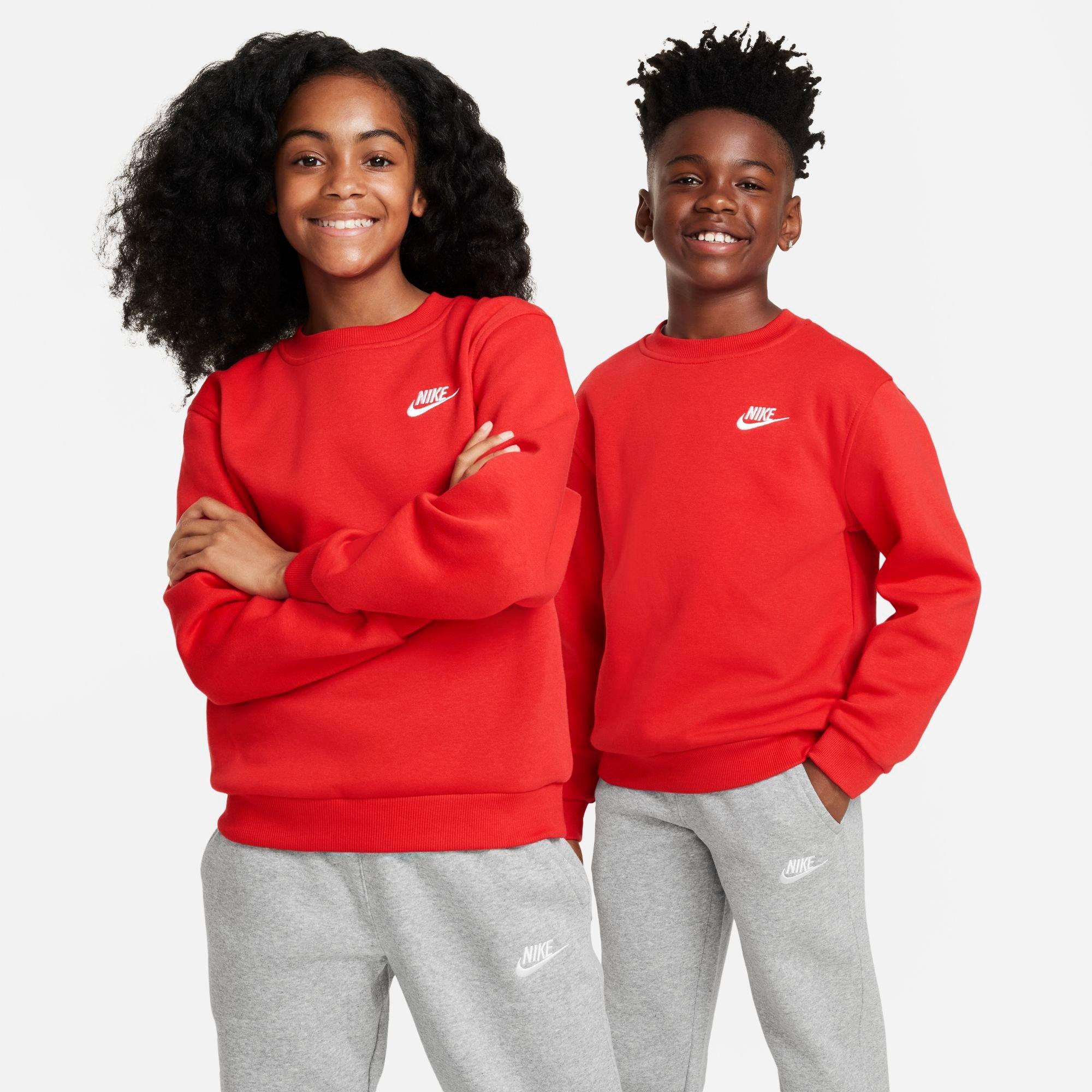 Big Kids' Nithtke Sportswear Club Fleece Sweatshirt - University Red/White
